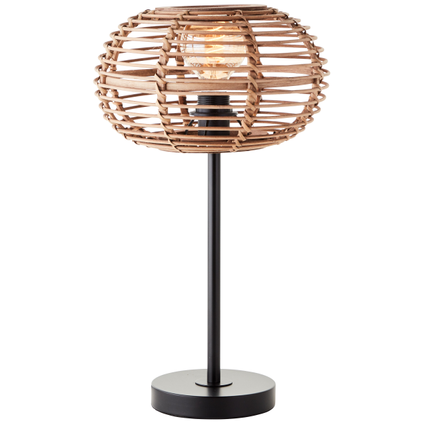Brilliant tafellamp Woodball rotan ⌀28cm E27