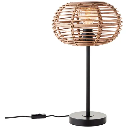 Brilliant tafellamp Woodball rotan ⌀28cm E27 4