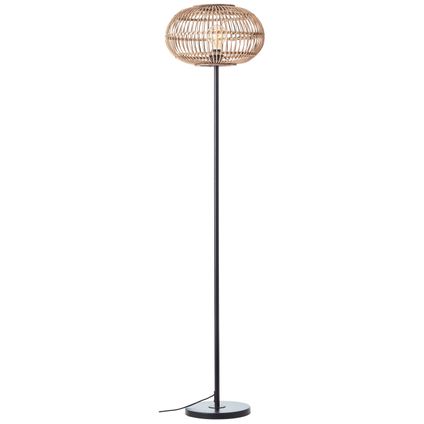 Brilliant vloerlamp Woodball rotan ⌀38cm E27