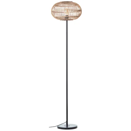 Brilliant vloerlamp Woodball rotan ⌀38cm E27 2