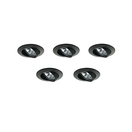 Spots encastrables noir Xanlite LEDGU10 345 lumens blanc chaud 5pcs