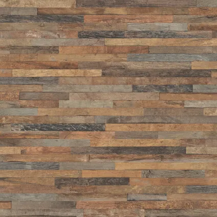 Vliesbehang houten planken bruin