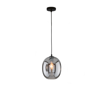 Fischer & Honsel hanglamp Nayla gerookt glas ⌀21cm E27 40W
