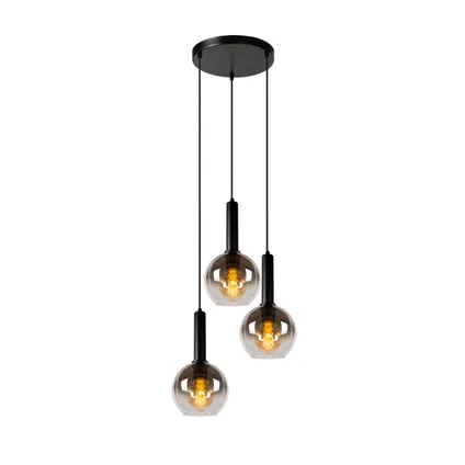 Lucide hanglamp Marius zwart ⌀48,5cm 3xE27