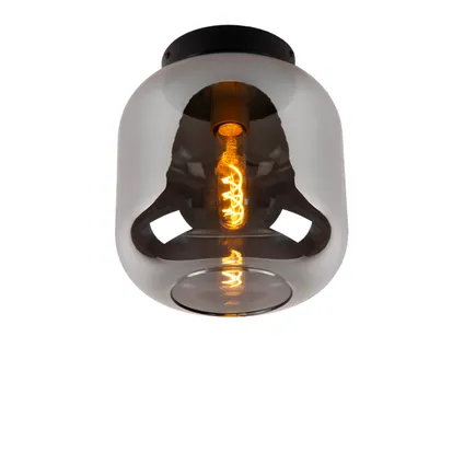 Lucide plafondlamp Joanet gerookt glas ⌀25cm E27