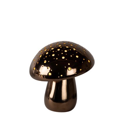 Lampe de table Lucide Fungo noir chrome ⌀26,5cm E14