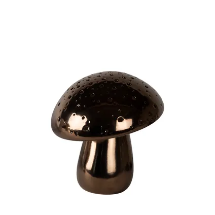 Lampe de table Lucide Fungo noir chrome ⌀26,5cm E14 2