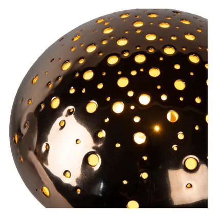 Lampe de table Lucide Fungo noir chrome ⌀26,5cm E14 5