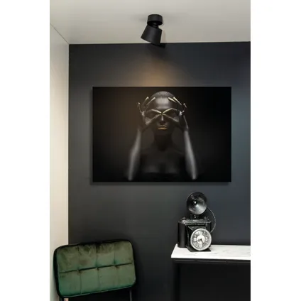 Spot de plafond Lucide Trigono noir ⌀10,5cm GU10 3