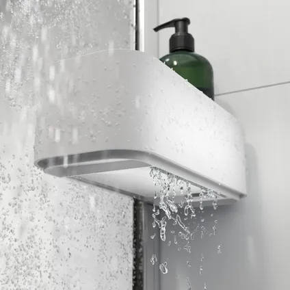 Sealskin Inc. Douche à l'italienne type A3 100x200 cm avec panier de douche, verre de sécurité transparent 8 mm avec revêtement anticalcaire Argent brillant 2