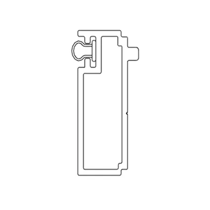Sealskin Inc. Profilé d'extension pour portes pivotantes 1 cm de large et 200 cm de haut Argent brillant
