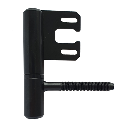 Inboorpaumelle voor houten deur + metalen metselkozijn 14x75mm zwart