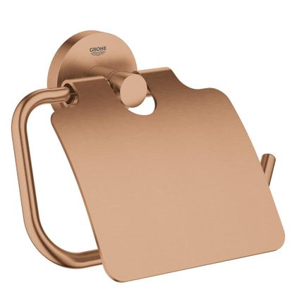 Porte-papier toilette Grohe Essentials avec couvercle bronze brossé/warm sunset