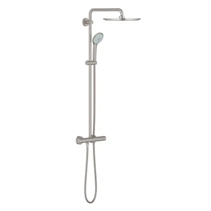 Grohe Regendouche Euphoria System - Met Thermostatische Kraan - Grijs - Rond - Met Handdouche - 15cm hartafstand - 1-straals - Waterbesparend