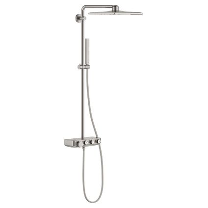 Grohe Regendouche Euphoria SmartControl System - Met Thermostatische Kraan - Grijs - Vierkant - Met Handdouche - 15cm hartafstand - 2-straals - Waterbesparend