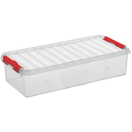 Q-line opbergbox 6,5L transparant rood 48,5x19x10,5cm