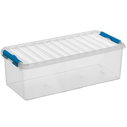 Q-line opbergbox 9,5L transparant blauw 48,5x19x14,7cm