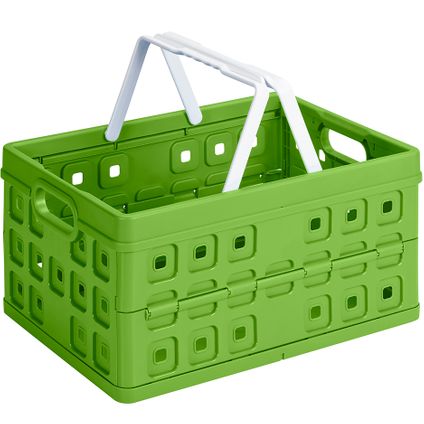 Boîte pliante Square 32L avec poignée vert 49x36x24,5cm