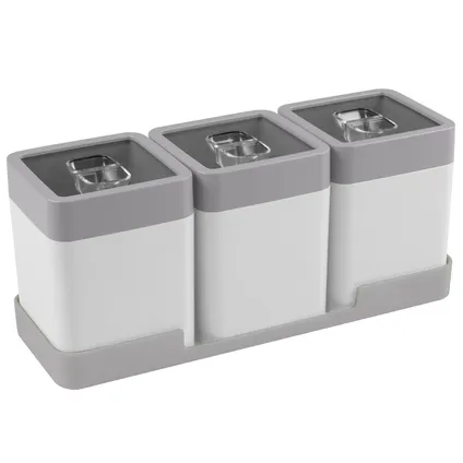 Ensemble de boîtes Sigma Home Dry food 0,6L avec tray blanc gris 27,5x9,5x12cm