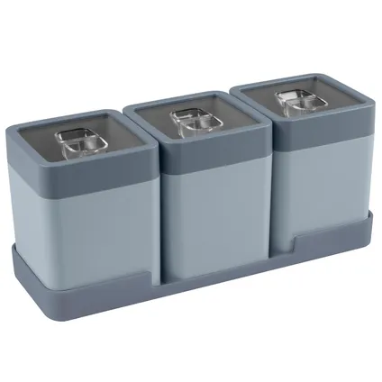 Ensemble de boîtes à provisions Sigma Home Dry food 0,6L avec tray bleu et bleu foncé 27,5x9,5x12cm