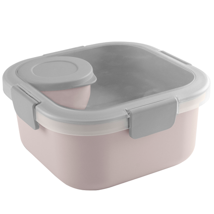Sunware Sigma Home Food to go lunchbox roze lichtgrijs 17,7x17,7x8,7cm