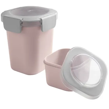 Sunware Sigma Home Food to go lunchbeker roze 11,5x11,5x18,5cm 2