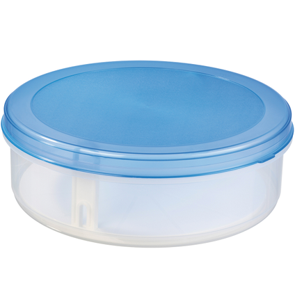 Boîte à tarte avec élévateur Sunware Club Cuisine transparent bleu 35x35x12cm