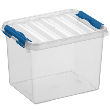 Boîte de rangement Sunware Q-line 3L transparent bleu 20x15x14,3cm