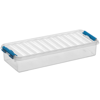 Sunware Q-line opbergbox 2,5L transparant blauw 38,8x14,2x6,5cm
