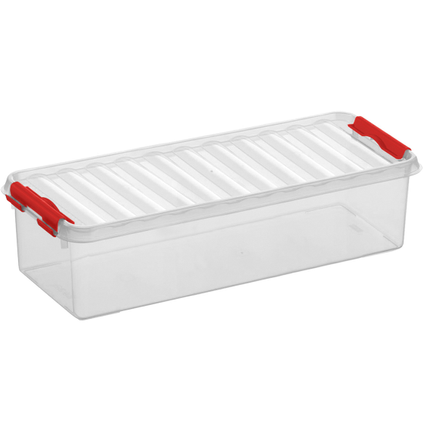 Boîte de rangement Sunware Q-line 3,5L transparent rouge 38,8x14,2x9,2cm
