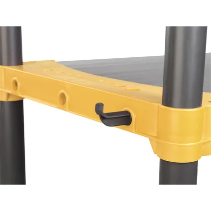 Grossfillex opbergrek Workline 2.0 60x40x128cm zwart/geel met 4 planken pvc 3