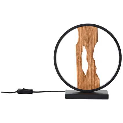 Brilliant tafellamp Chaumont zwart hout 8W 5