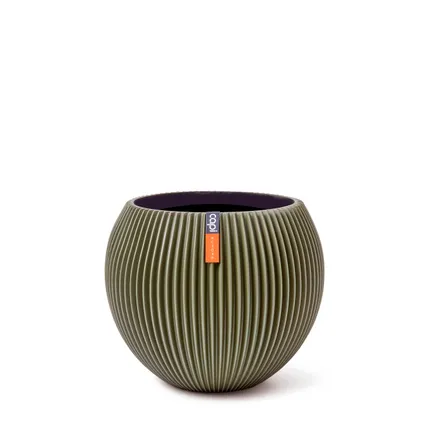 Vase boule Groove 12x10 vert