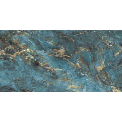 Wand- en vloertegel Lemurian - Keramiek - Blauw - 60x120cm - Pakketinhoud 1,44m²