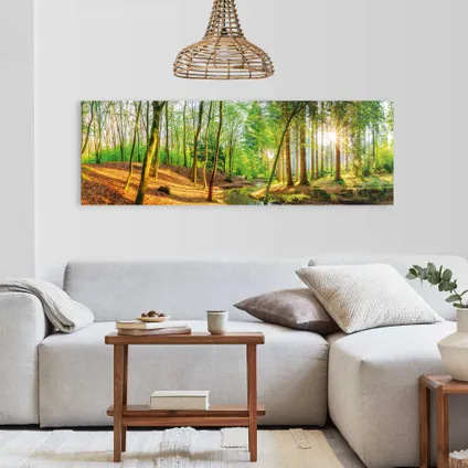 Peinture Forêt de Printemps Panneau décoratif 156 x 52 cm 4