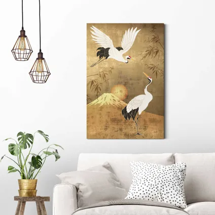 Schilderij Deco panel Japanse Kraanvogels 60x90 cm 4