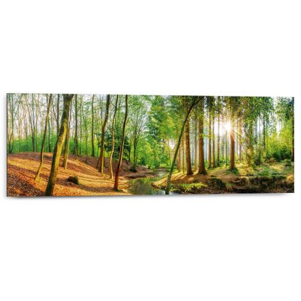 Peinture Forêt de Printemps Nature Panneau décoratif 90 x 30 cm