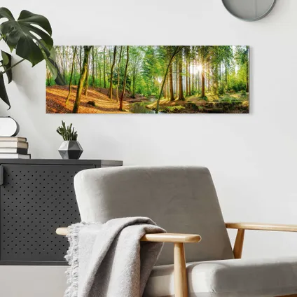 Peinture Forêt de Printemps Nature Panneau décoratif 90 x 30 cm 4