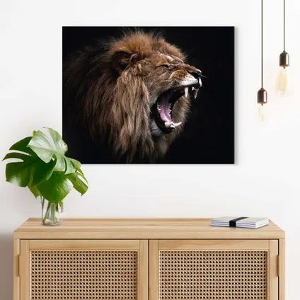 Peinture Lion Jungle Panneau décoratif 50 x 40 cm 4