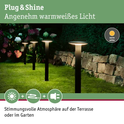 Paulmann Outdoor Plug & Shine sokkellamp Plate antraciet 6,1W 8