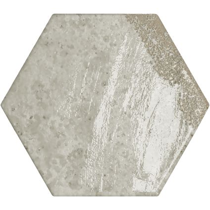 Wandtegel Carmen Hexa Grey - Keramiek - Grijs - 13x15cm - Pakketinhoud 0,31m²