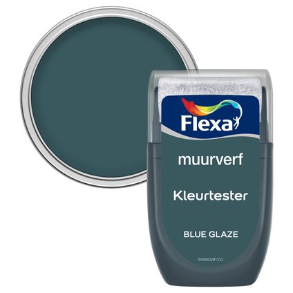 Flexa muurverf tester blue glaze 30ml