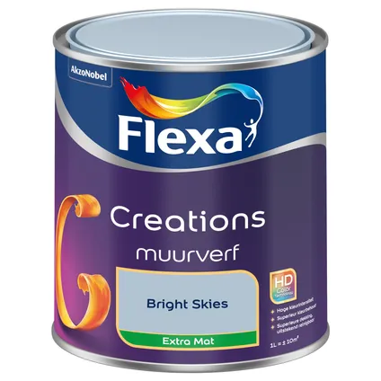 Flexa Creations Muurverf extra mat bright skies 1L 2