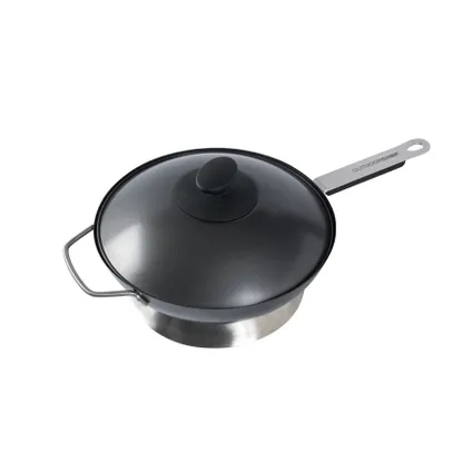 Accessoire de BBQ - Poêle wok avec couvercle 3