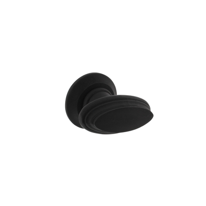 Intersteel vaste ronde deurknop met rozet zwart