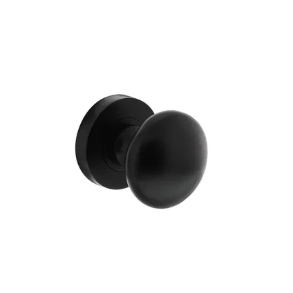 Intersteel deurknop op rozet ø52x10 mm zwart
