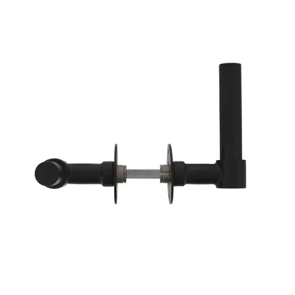 Intersteel deurklink L/T-model met rozet 2mm RVS/zwart  3