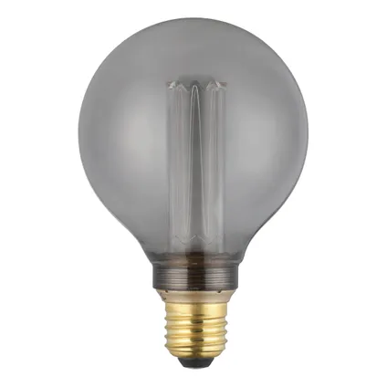 EGLO ledfilamentlamp G95 smoky stemdim E27 4,3W 2