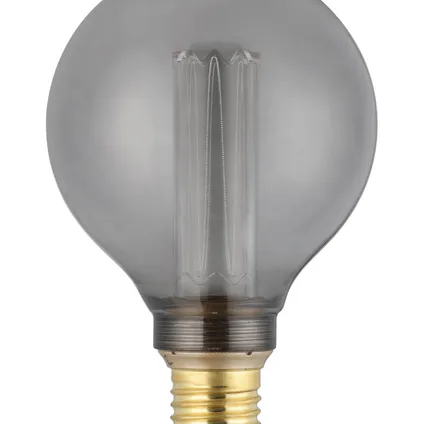 EGLO ledfilamentlamp G95 smoky stemdim E27 4,3W 3