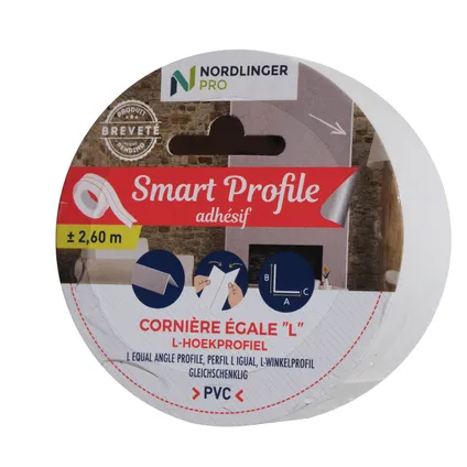 Smart Profile L-hoekprofiel wit PVC 2x2cm/2,6m 6